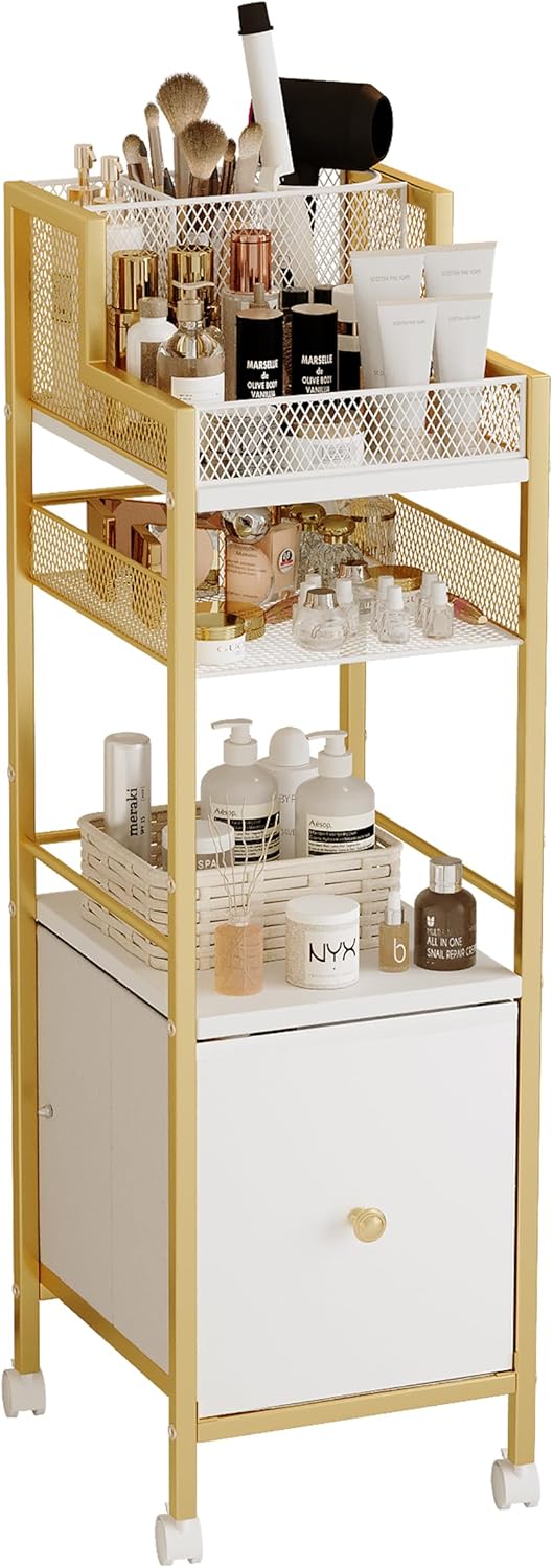 Makeup Organizer Storage Cart with Drawers for Easy Access