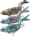 3PCS Lifelike Multi-Jointed Swimbait - Slow Sinking, Realistic Action