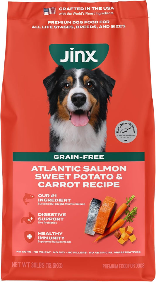 Jinx Premium Grain-Free Dry Dog Food with Real Salmon & Superfoods
