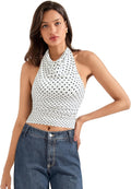 SUUKSESS Women Halter Backless Tank Top - Cowl Neck Summer Going Out