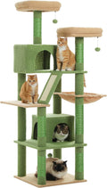 Cactus Cat Tree 70.9in Tall Cat Tree for Indoor Cats - Multi-Level