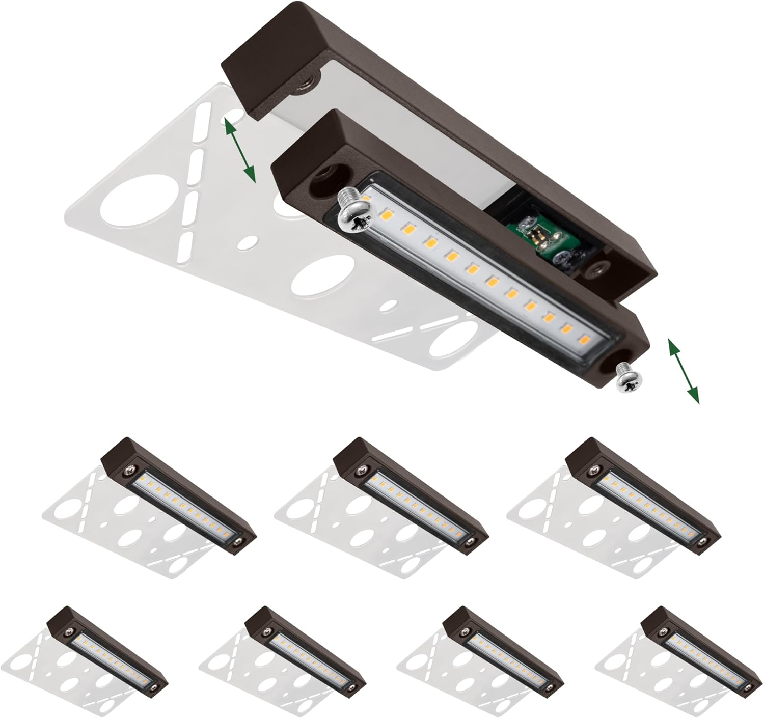 GKOLED 8-Pack Replaceable 6.8in LED Hardscape Lights for Outdoors