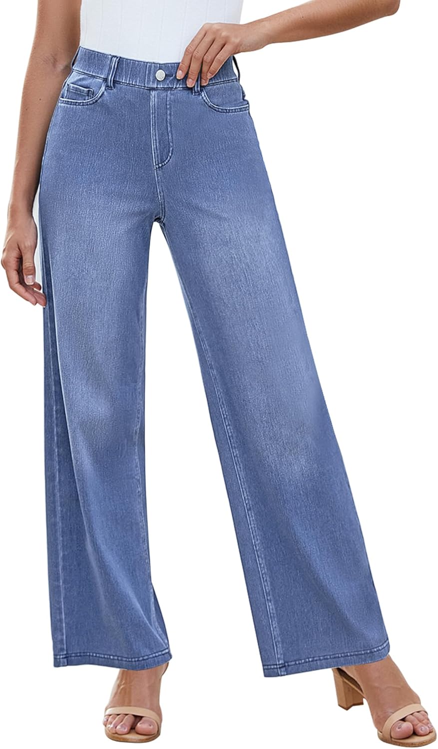 GRAPENT Wide Leg Jeans for Women with High Waist Design