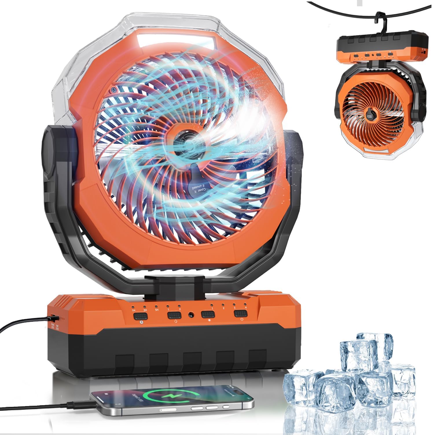 Portable Misting Fan with 24000mAh Battery for Summer Fun