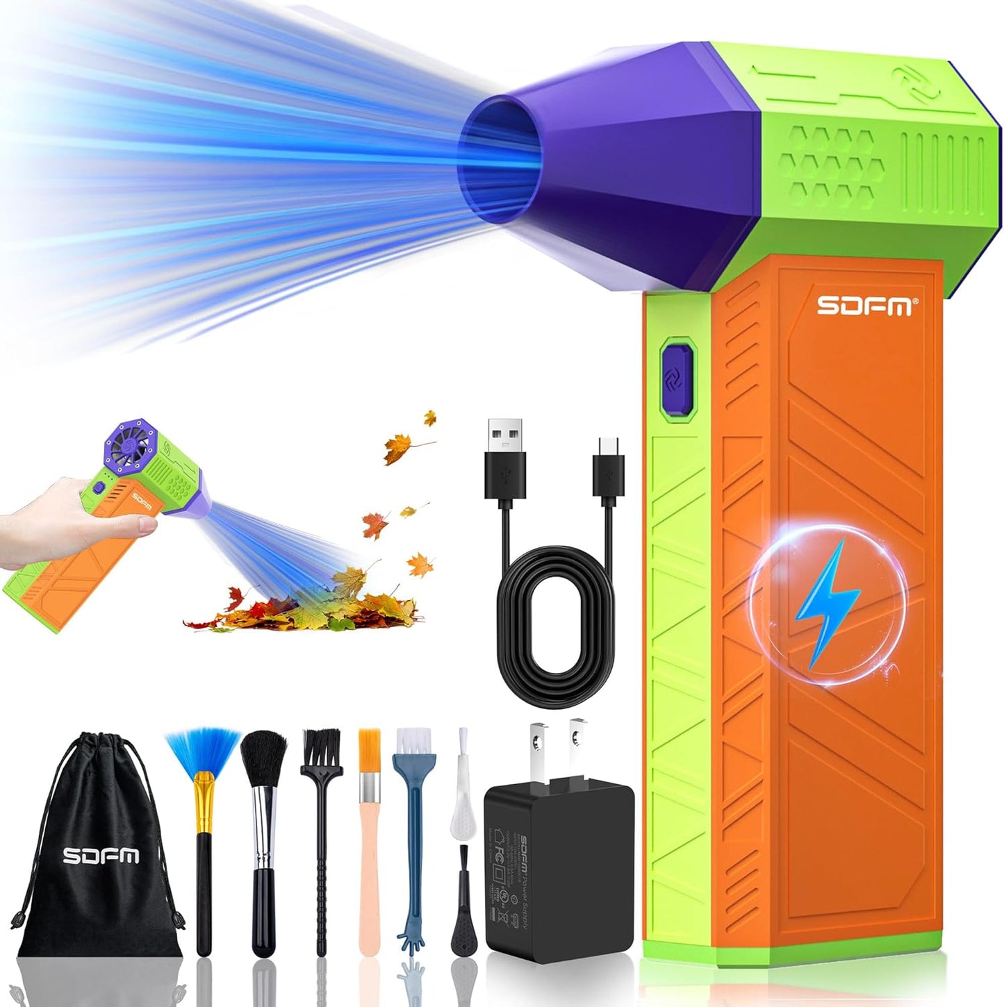 SDFM Compressed Air Duster - Powerful Electric Air Blower