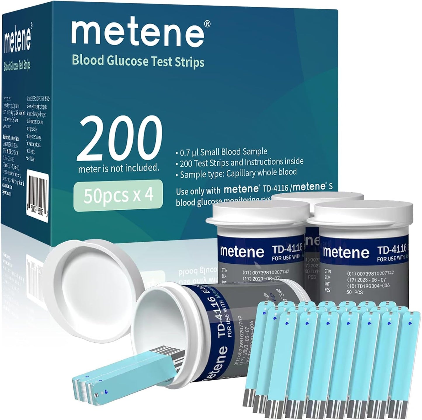 Metene TD-4116 Blood Glucose Test Strips for Accurate Testing