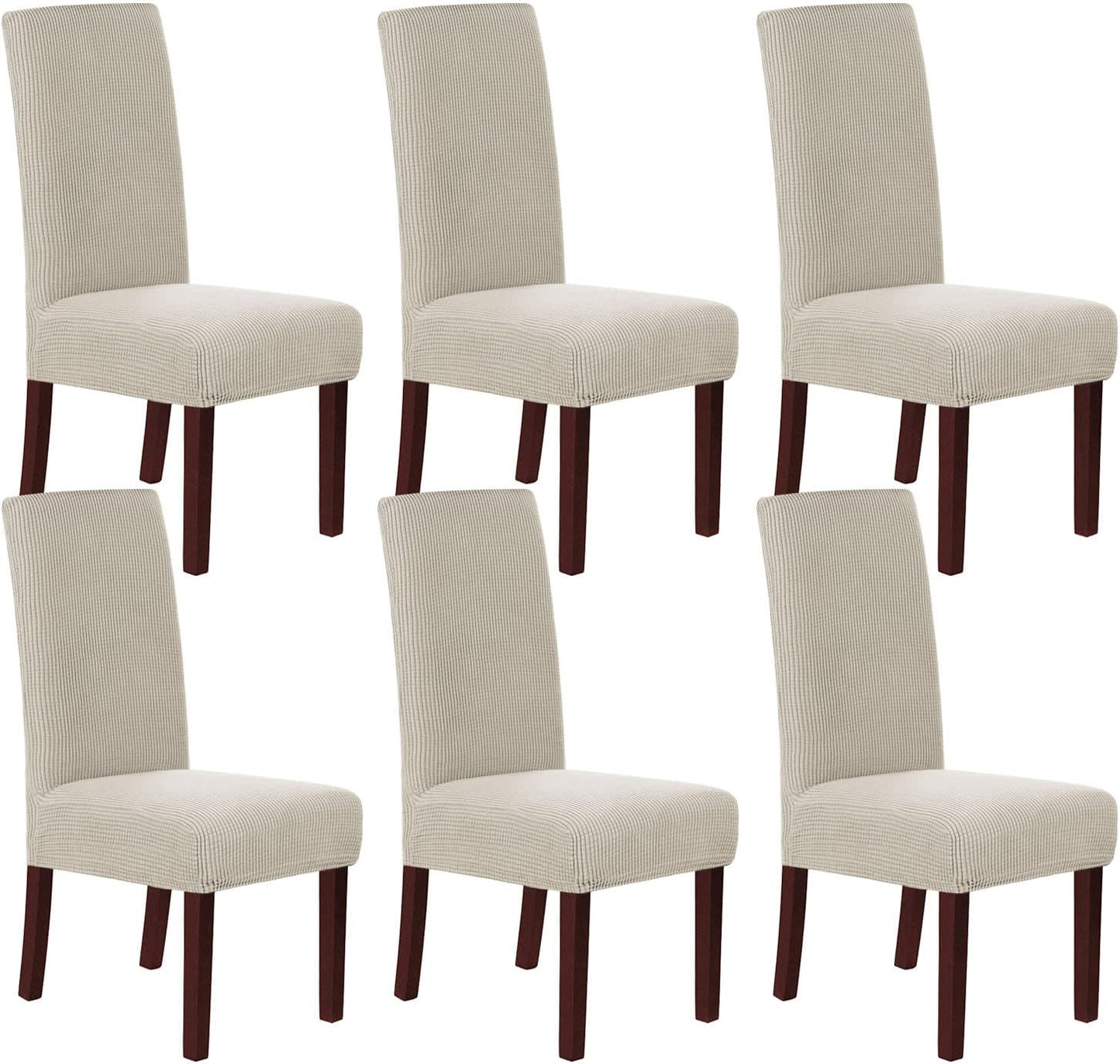 H.VERSAILTEX Stretch Dining Chair Covers Set of 6 for Protection