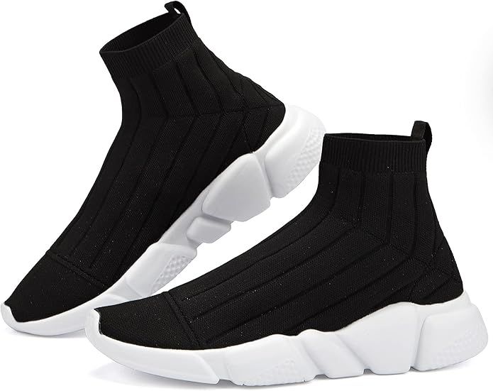 Santiro Mens Walking Shoes Breathable Knit Slip On Sneakers