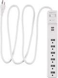 Power Strip Surge Protector with 6 Outlets and 2 USB Ports - 6 ft