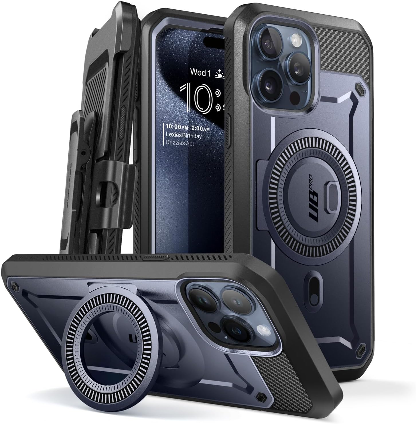 SUPCASE iPhone 15 Pro Max Case with Screen Protector & Stand