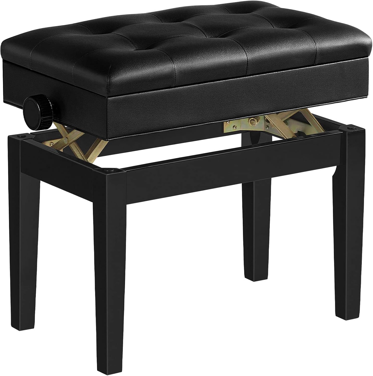 Adjustable Piano Bench with Storage Compartment for Comfort