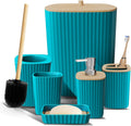 Teal Bathroom Accessories Set - 6PC Clara Clark Bathroom Set