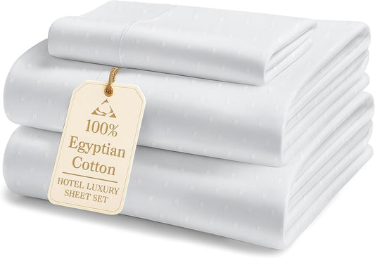 100% Egyptian Cotton Twin XL Sheet Sets for Luxurious Comfort
