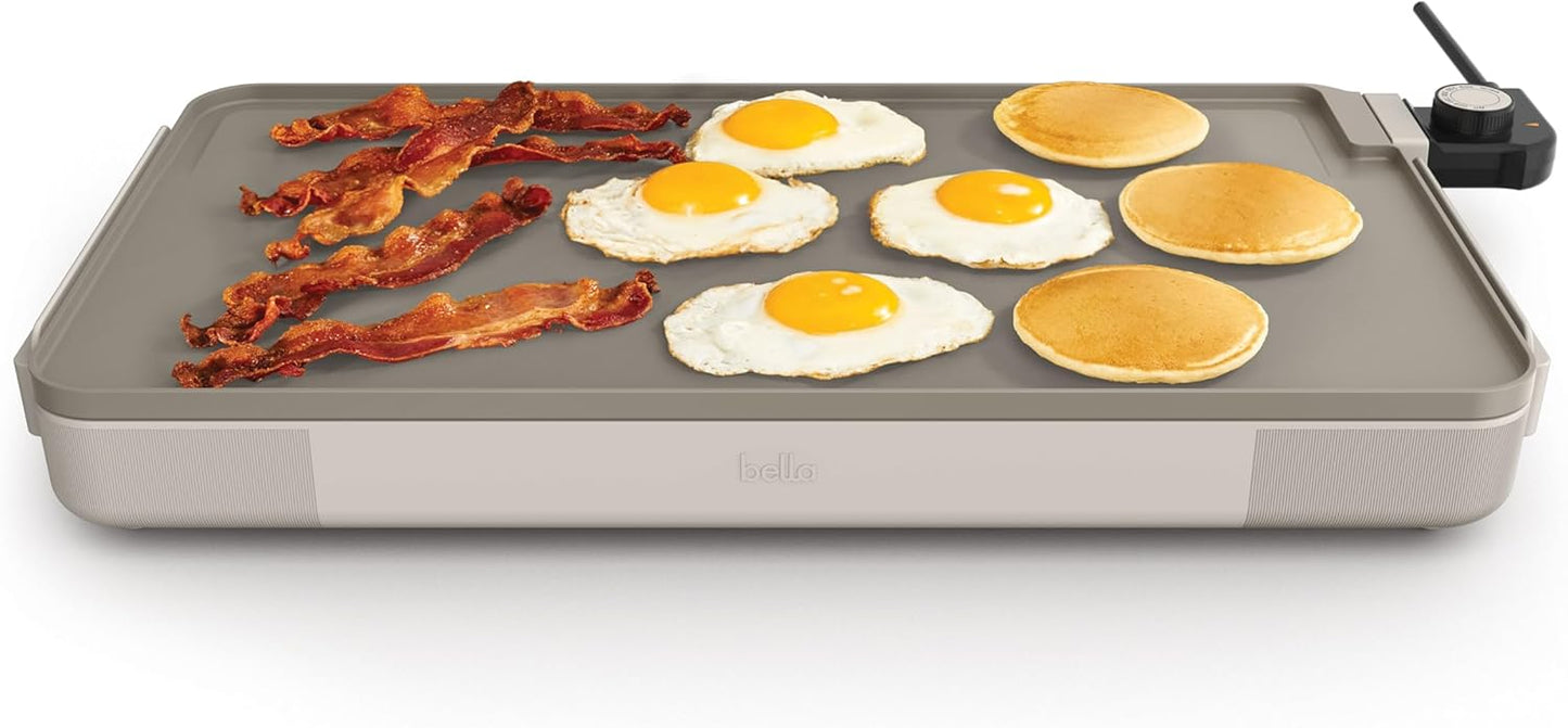 Bella 12 x 22 Electric Griddle with Nonstick Coating for Easy Cooking