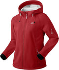 Women's Fleece Lined Softshell Jacket - Windproof Waterproof Hooded