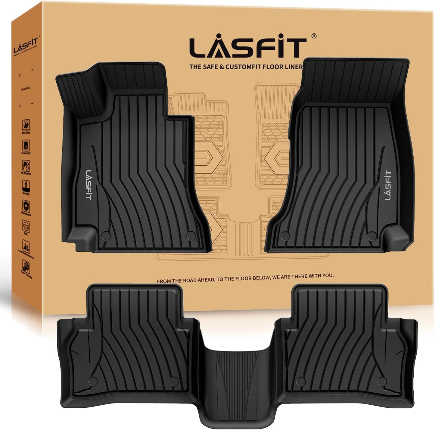 Custom Fit LASFIT Floor Mats for Mercedes Benz E Class 2017-2023