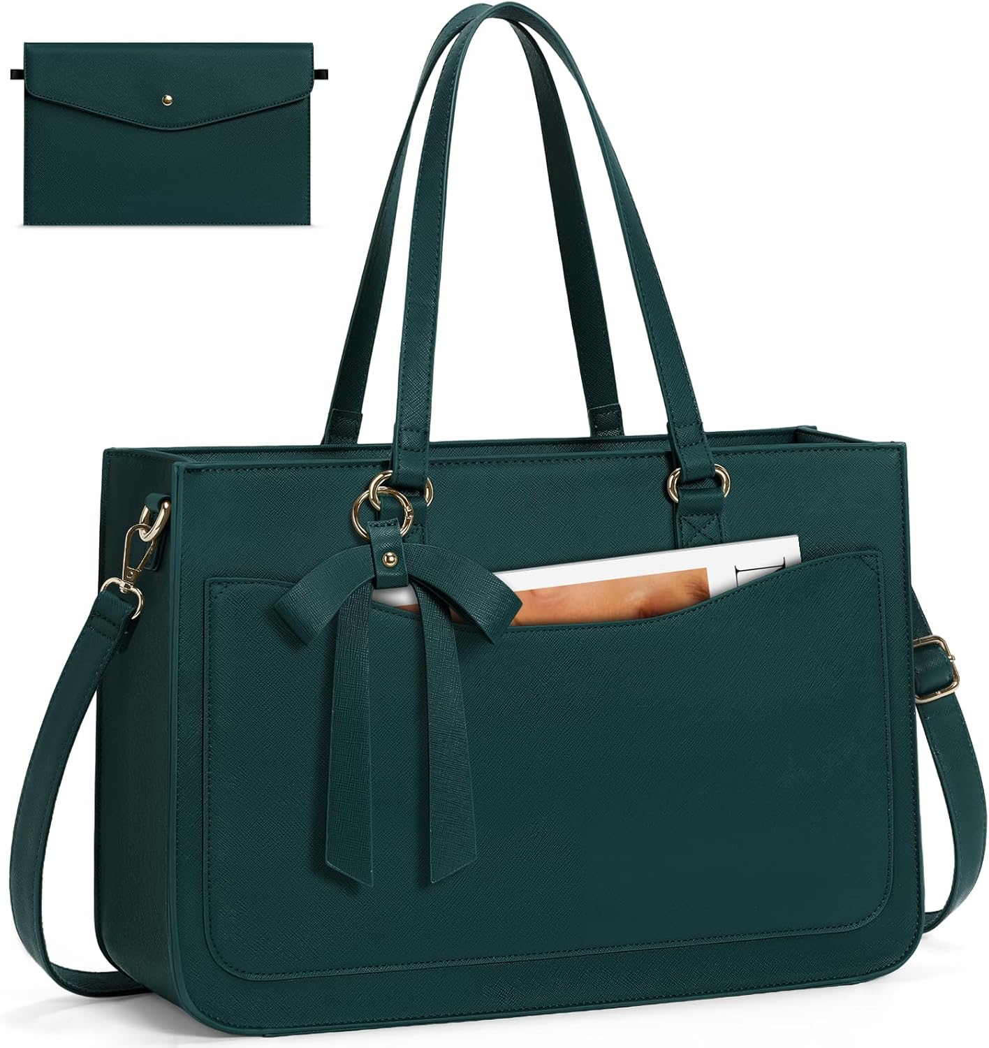 RAINSMORE Laptop Bag for Women 15.6 Inch Work Tote Bags