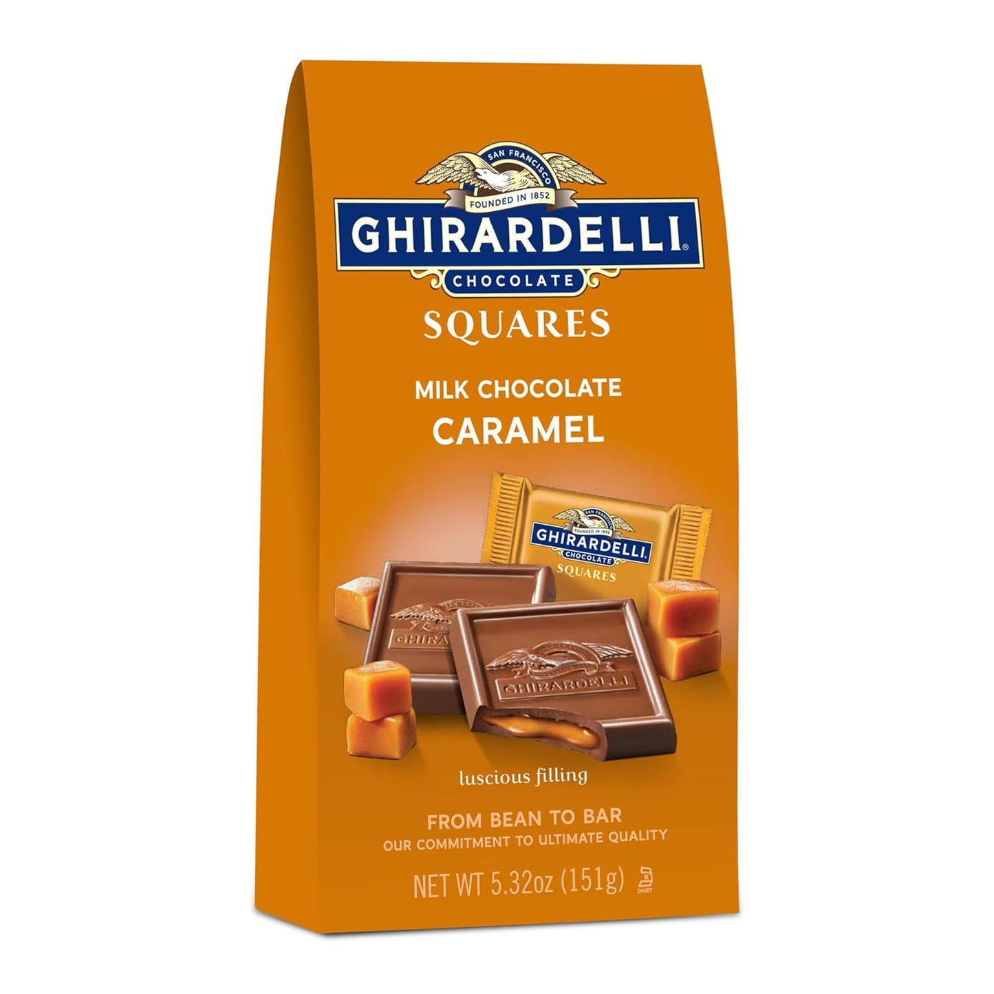 GHIRARDELLI Milk Chocolate Squares with Caramel Filling