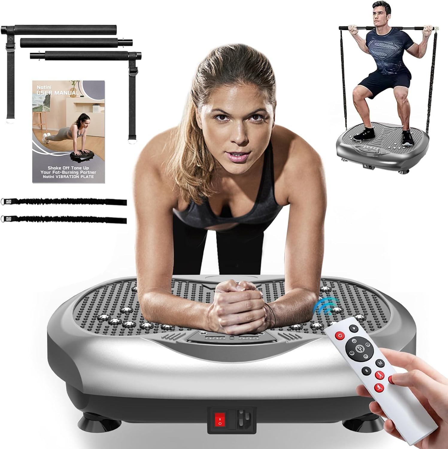 Vibration Plate Exercise Machine for Whole Body Fitness at Home