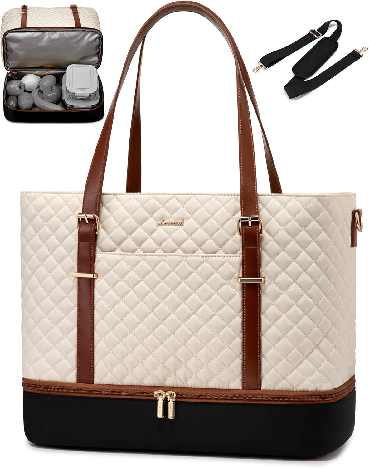 LOVEVOOK Lunch Tote Bag for Women with Insulated Compartment
