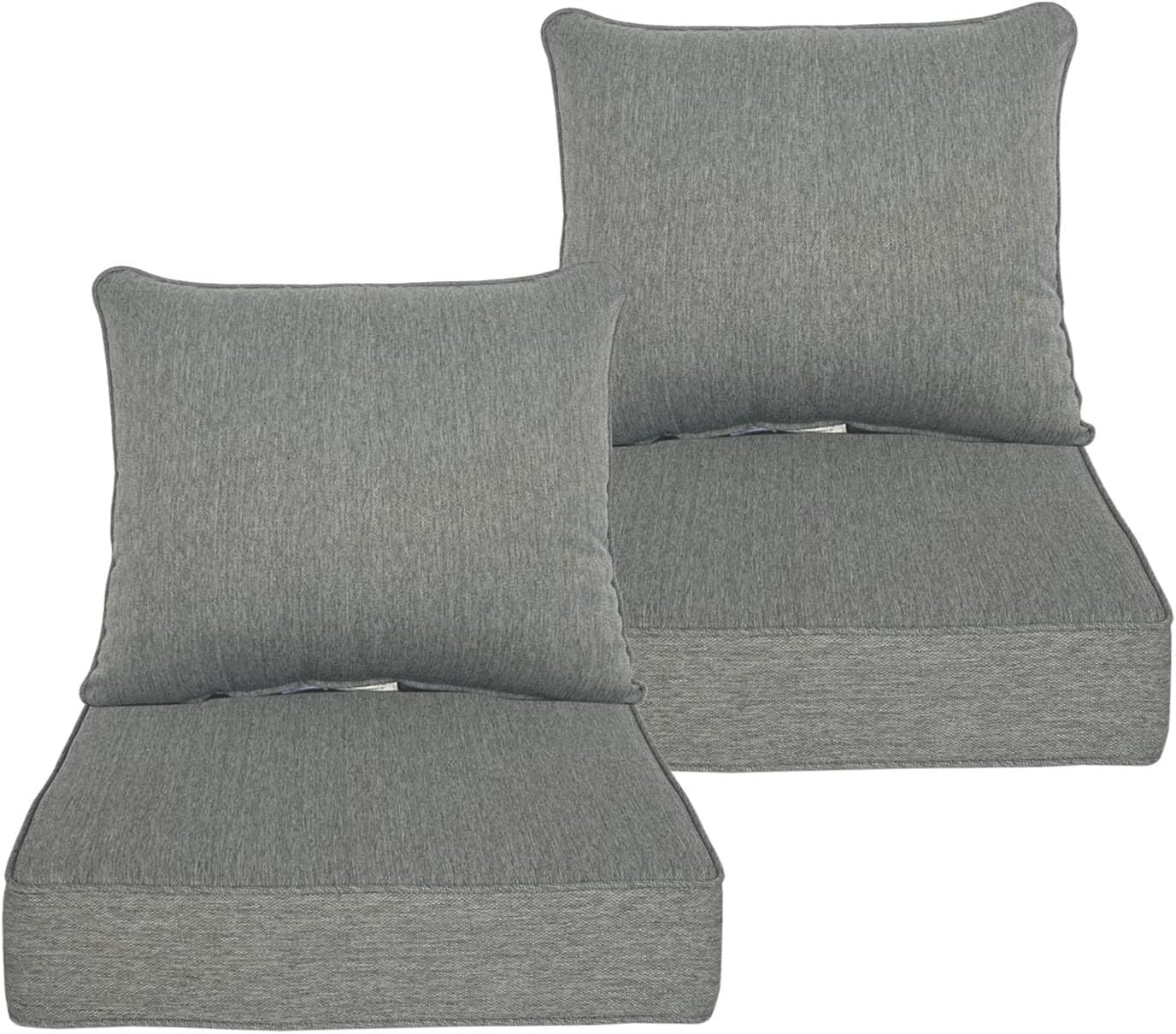 24x24 inch Deep Seat Patio Cushions Set of 2 for Comfort