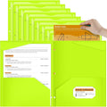2 Pocket Plastic Folders with Clear Front Pocket 36 Pack - Durable