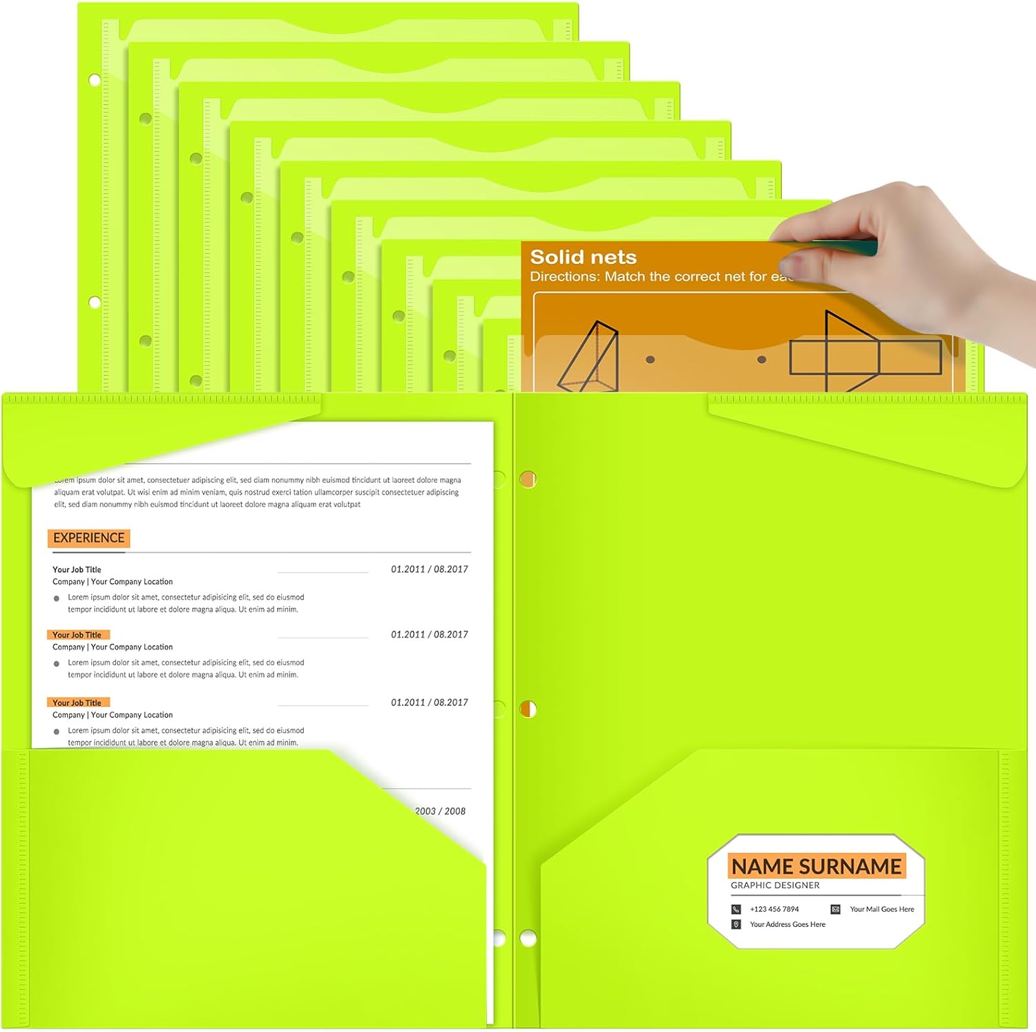 36 Pcs 2 Pocket Plastic Folders with Clear Front Pocket for Office