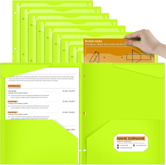 36 Pcs 2 Pocket Plastic Folders with Clear Front Pocket for Office