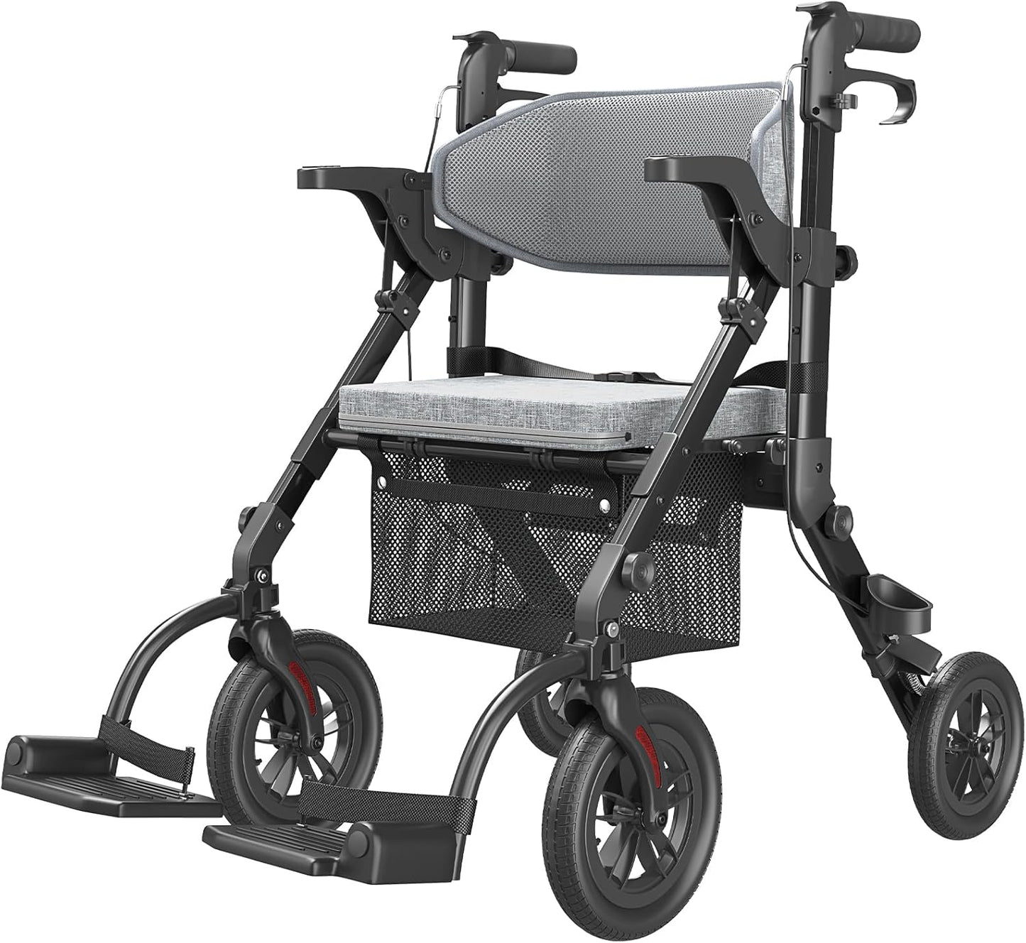 Rollator Walkers for Seniors with Seat - Lightweight & Foldable