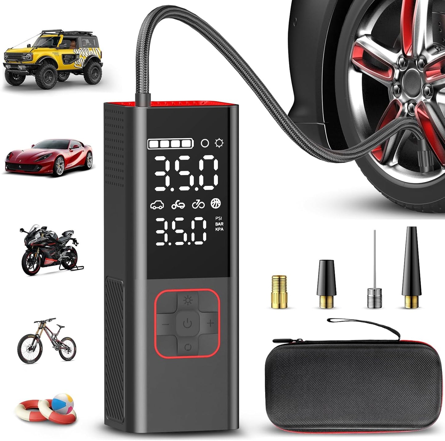 APRUT Portable Air Compressor: 4X Faster Inflation
