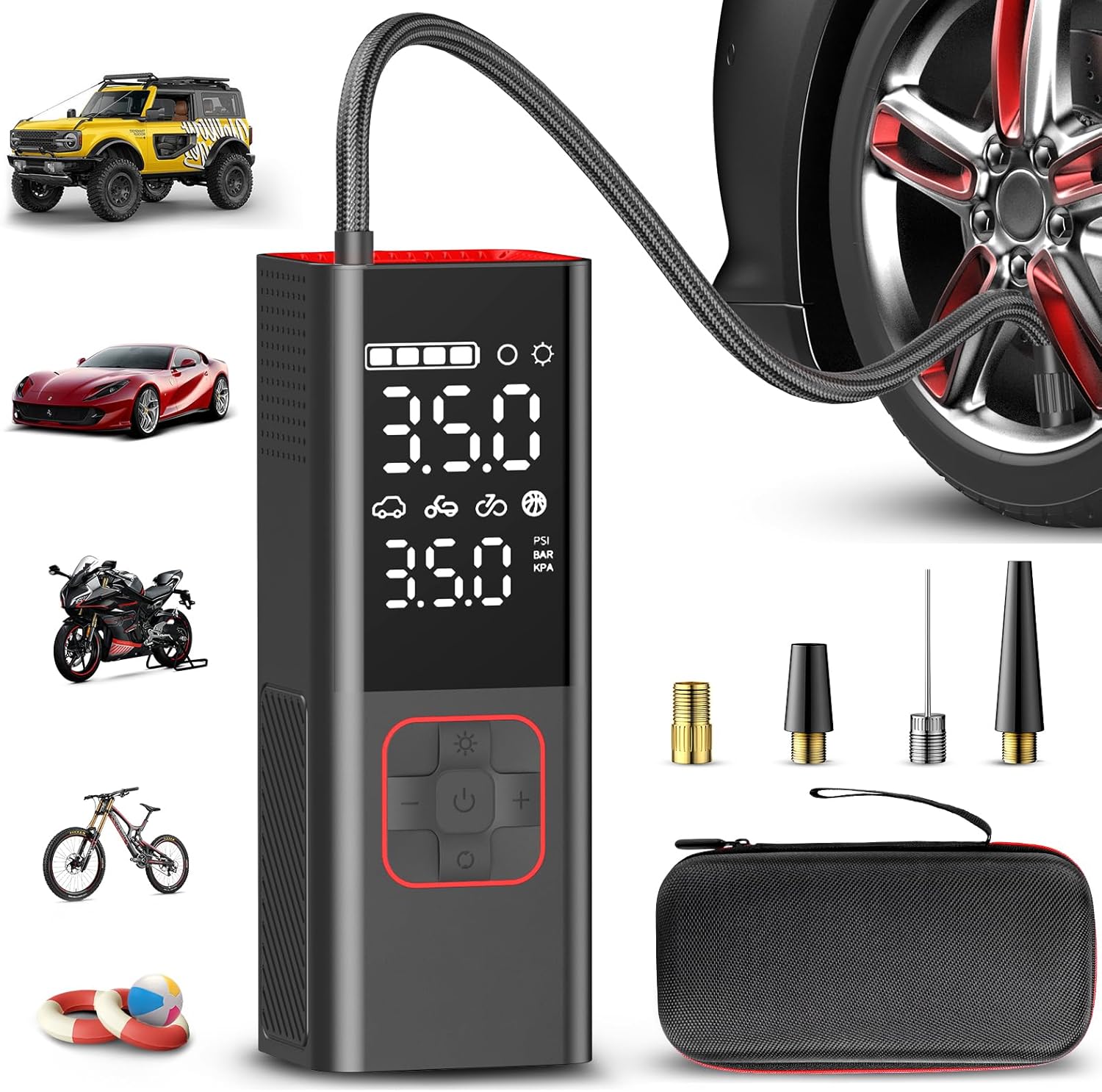 APRUT Portable Air Compressor: 4X Faster Inflation