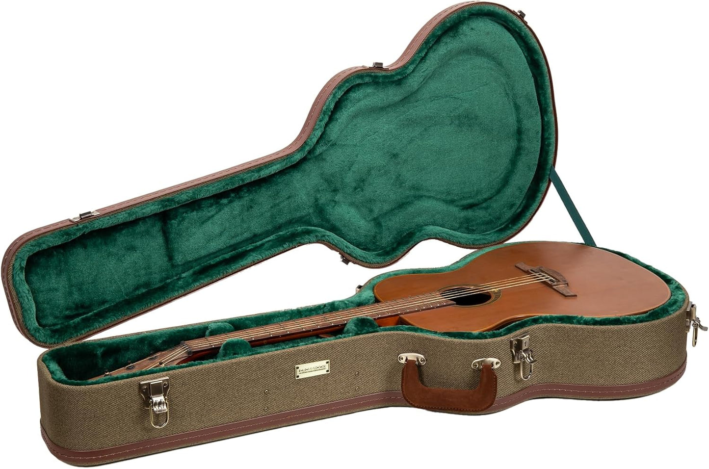 Crossrock Master Series OM Guitar Case: Eco Tweed, Re-Engineered Shell