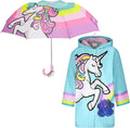 Kids Umbrella and Raincoat Set for Girls and Boys - Fun, Weather-Ready