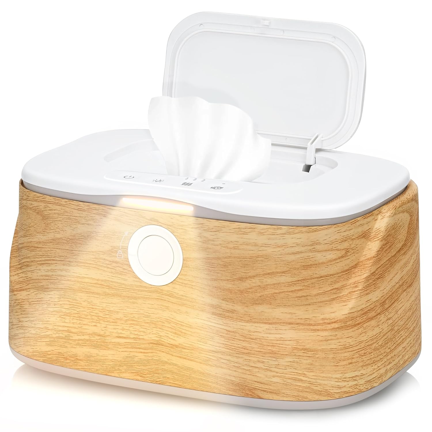 3 Heat Modes Baby Wipe Warmer - Night Light, Large Wipes Dispenser