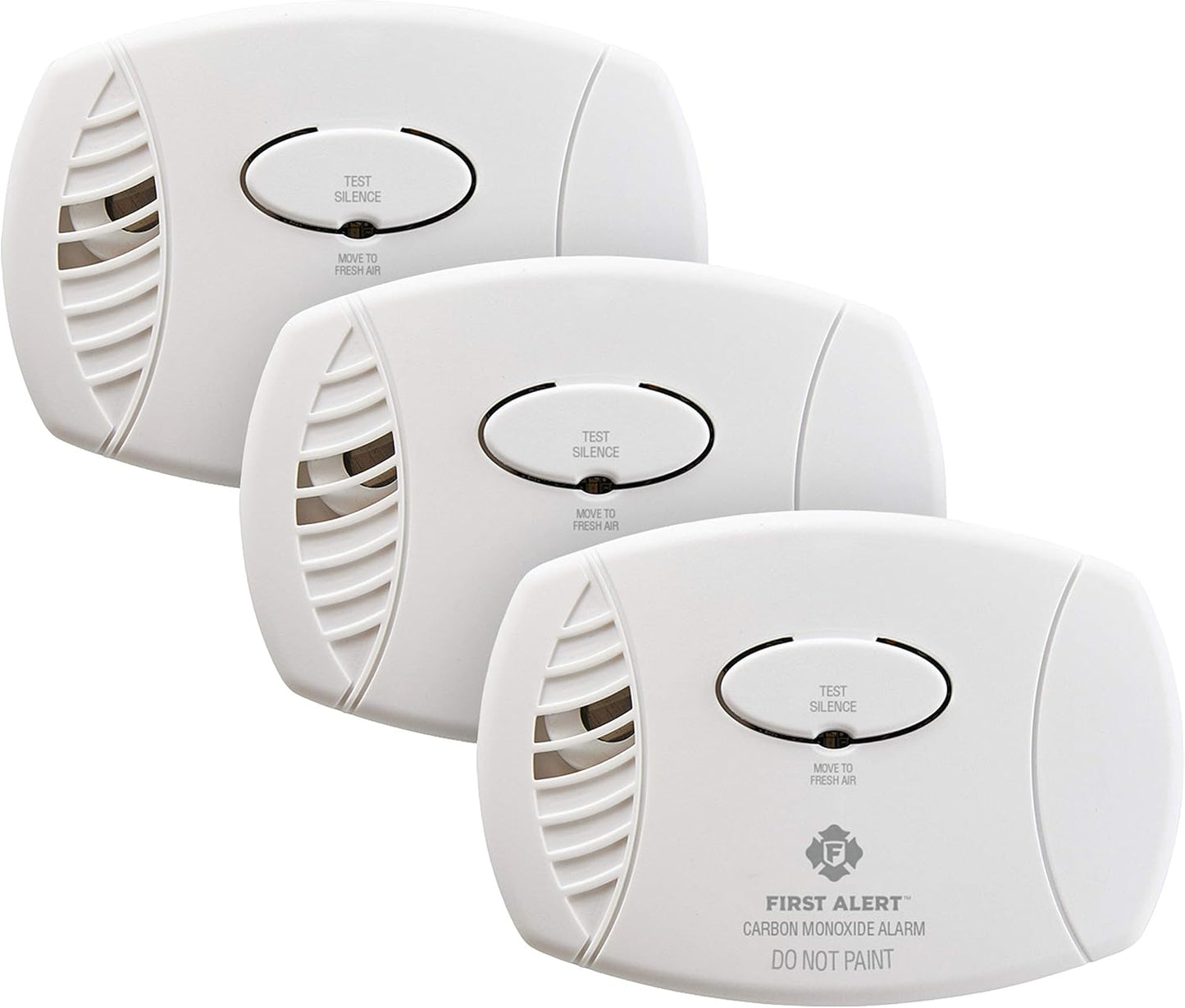 Battery Operated Carbon Monoxide Detector 3-Pack for Safety