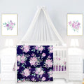 TANOFAR 4 Piece Crib Bedding Set for Girls - Purple Flower Comfort