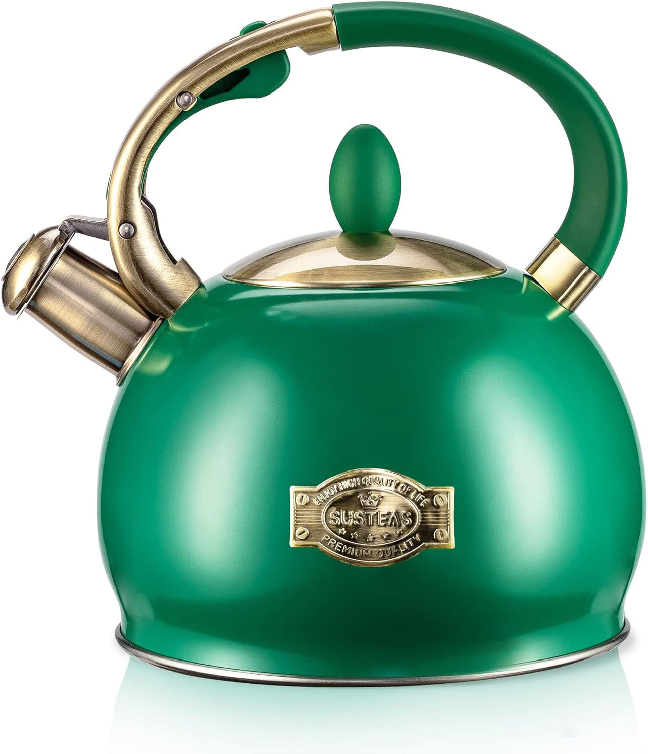 SUSTEAS Whistling Tea Kettle - Ergonomic Design & Fast Boil