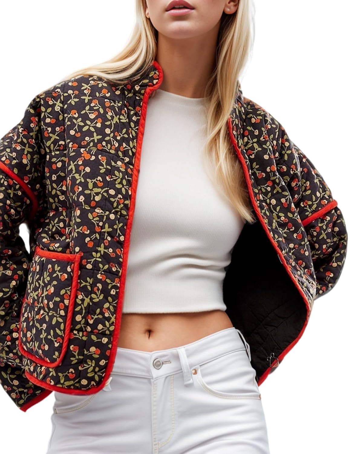 Yimoon Women's Cropped Puffer Quilted Jacket for Stylish Looks