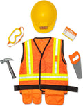 Construction Worker Costume Dress-Up Set for Kids - Durable Pretend