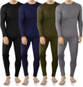 Fleece Lined Thermal Underwear for Men 4-Pack - Warm Base Layer