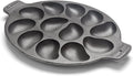 Cast Iron Oyster Grill Pan with 12 Cavities for Perfect Grilling