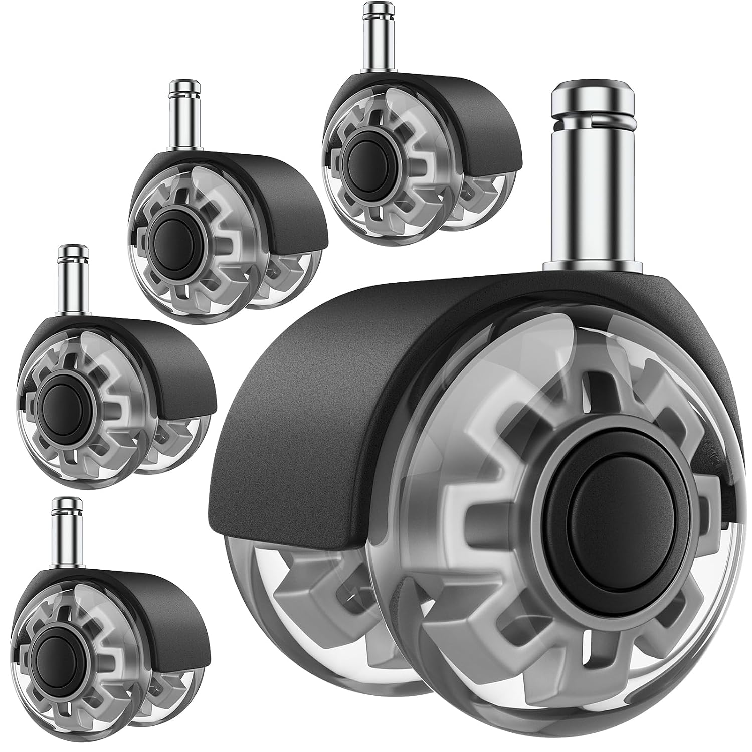 Silent Smooth Rolling Office Chair Wheels - Universal Fit