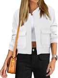 ANRABESS Women Cropped Bomber Jacket - Versatile Fall Varsity Style
