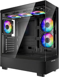 VEVOR PC Gaming Case with High-Airflow and Tempered Glass Panel