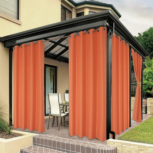 BONZER Waterproof Outdoor Curtains for Patio and Porch Use