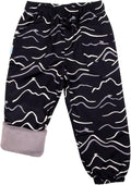 Waterproof Fleece Lined Snow and Rain Pants for Toddlers and Kids knee
