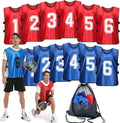 Numbered Practice Pinnies Set of 12 - Youth & Adult Team Vests