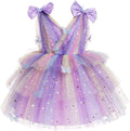 Toddler Girls Butterfly Birthday Dress Rainbow Tulle Ruffle Tutu 3rd