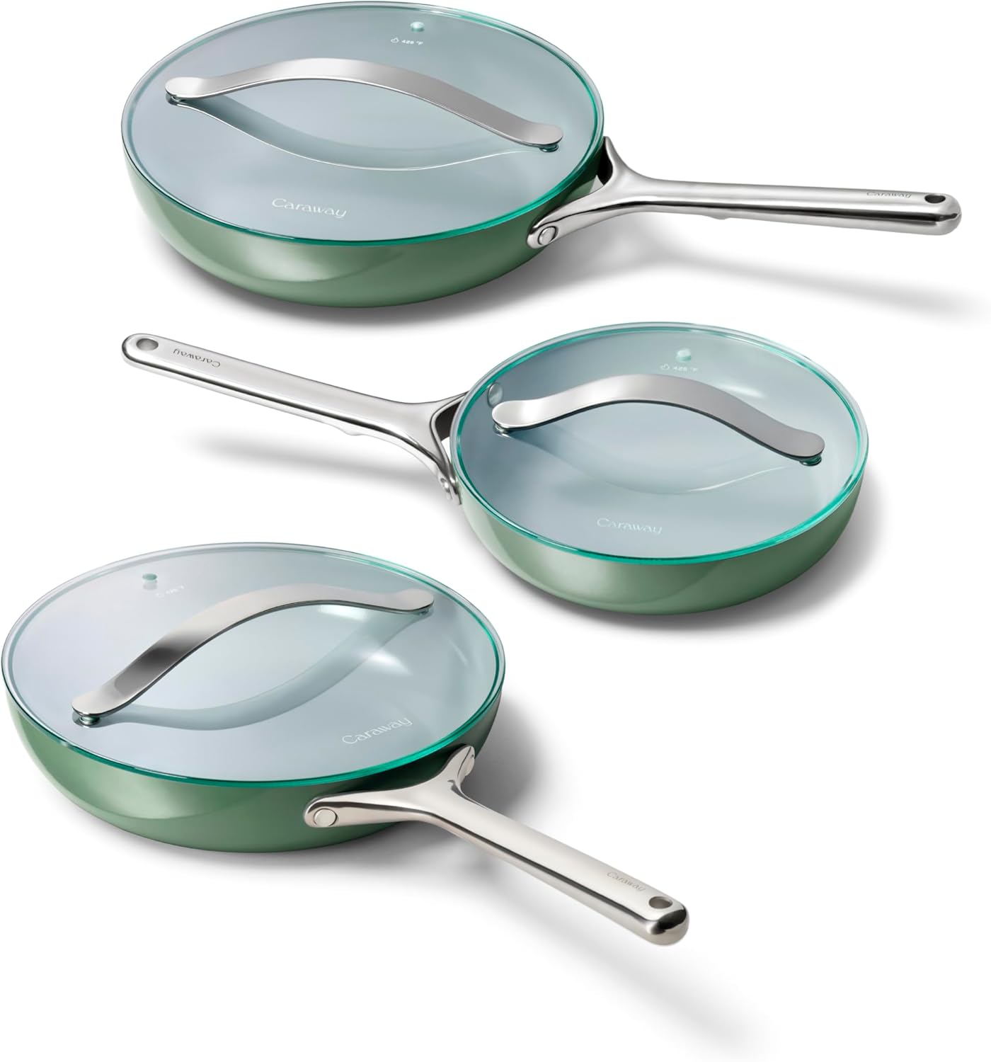 Caraway Ceramic Nonstick Fry Pan Set - Perfect for Every Kitchen