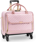 Rolling Briefcase for Women with 4 Spinner Wheels and Telescopic